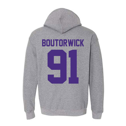 Northwestern - NCAA Football : Evan Boutorwick - Classic Shersey Hooded Sweatshirt-1