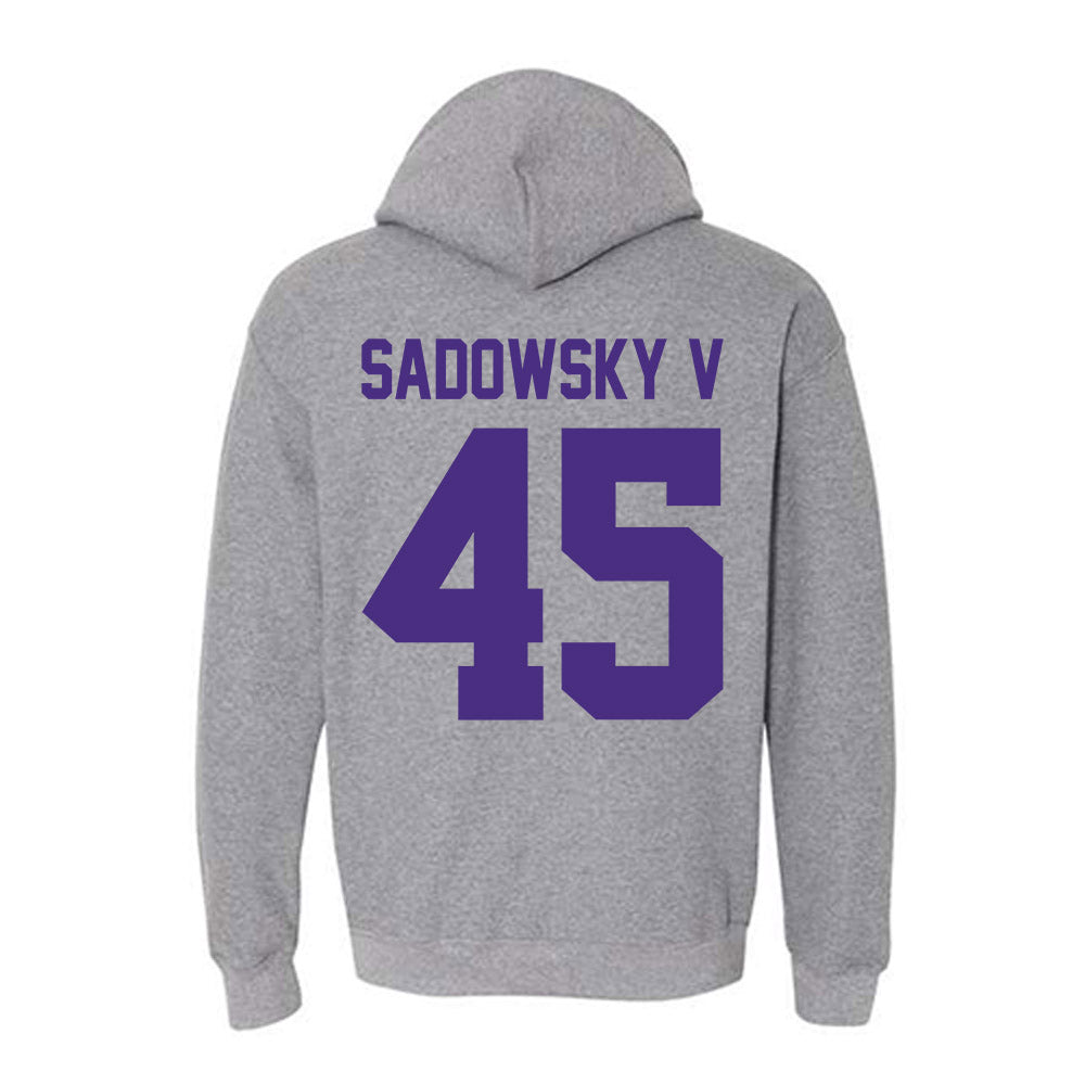 Northwestern - NCAA Football : Jack Sadowsky V - Classic Shersey Hooded Sweatshirt-1