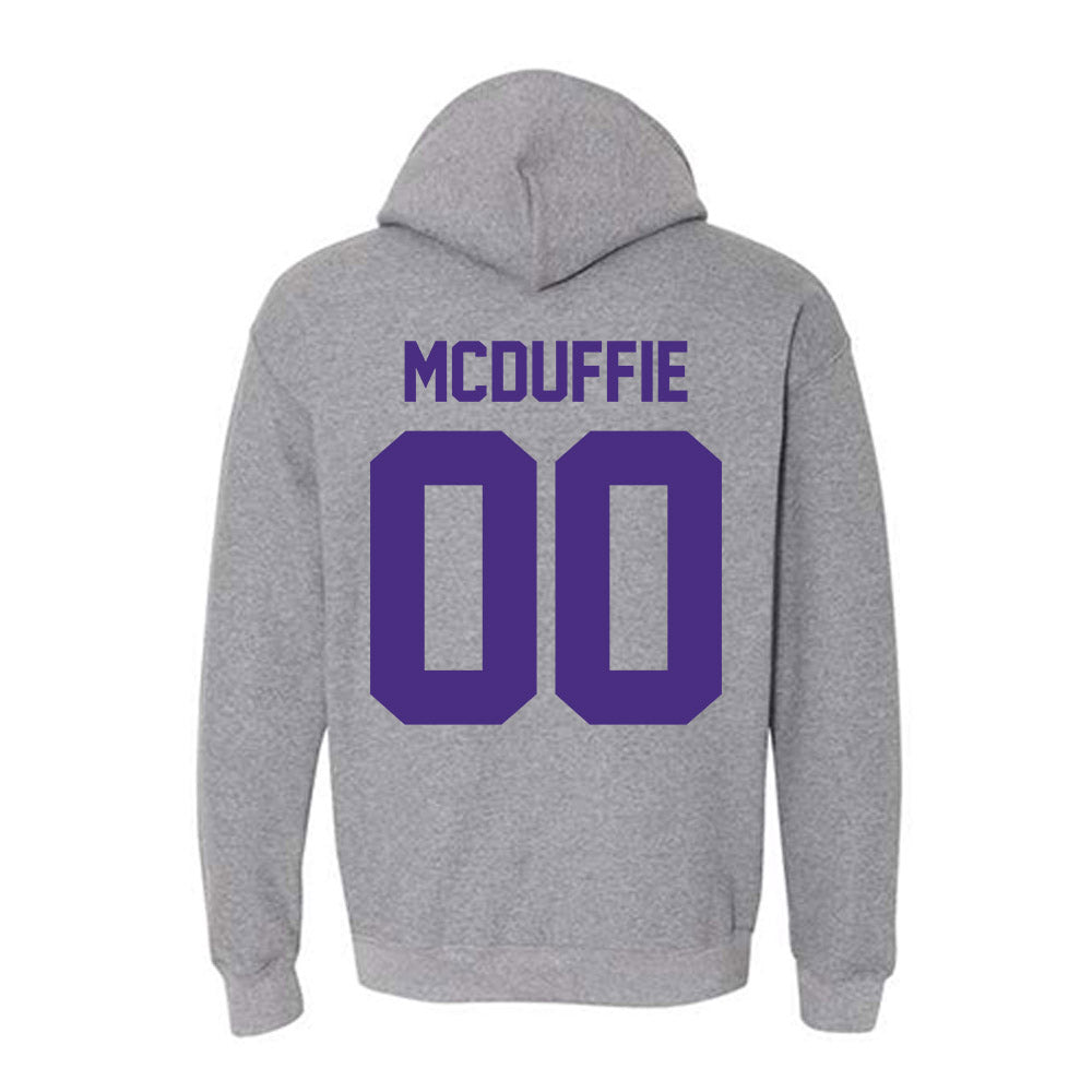 Northwestern - NCAA Football : Jaden McDuffie - Classic Shersey Hooded Sweatshirt-1