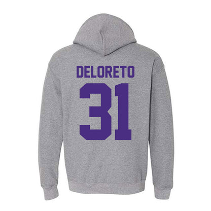Northwestern - NCAA Baseball : Dominic DeLoreto - Classic Shersey Hooded Sweatshirt-1