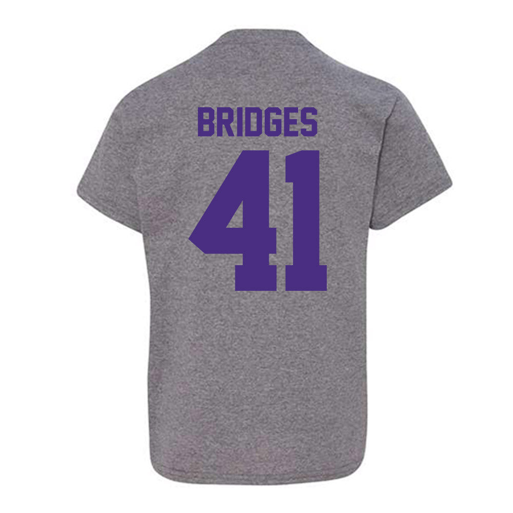 Northwestern - NCAA Baseball : Tommy Bridges - Classic Shersey Youth T-Shirt-1