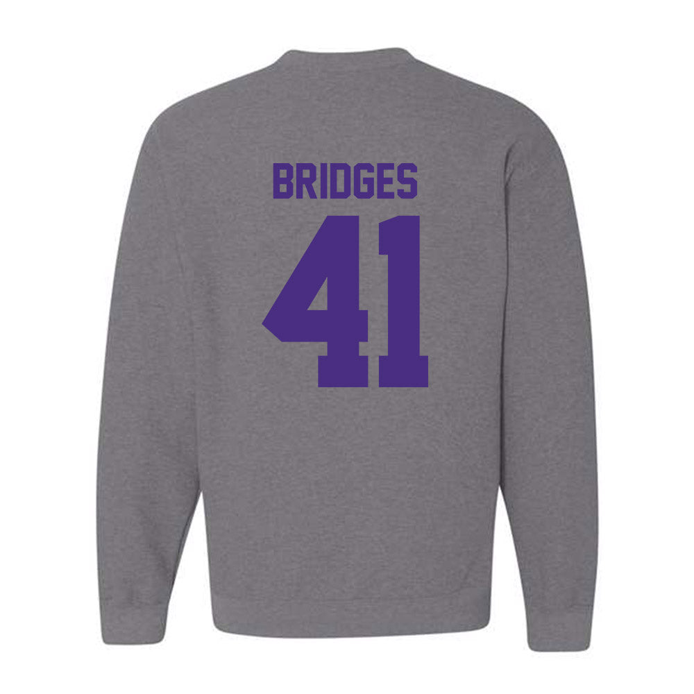 Northwestern - NCAA Baseball : Tommy Bridges - Classic Shersey Crewneck Sweatshirt-1