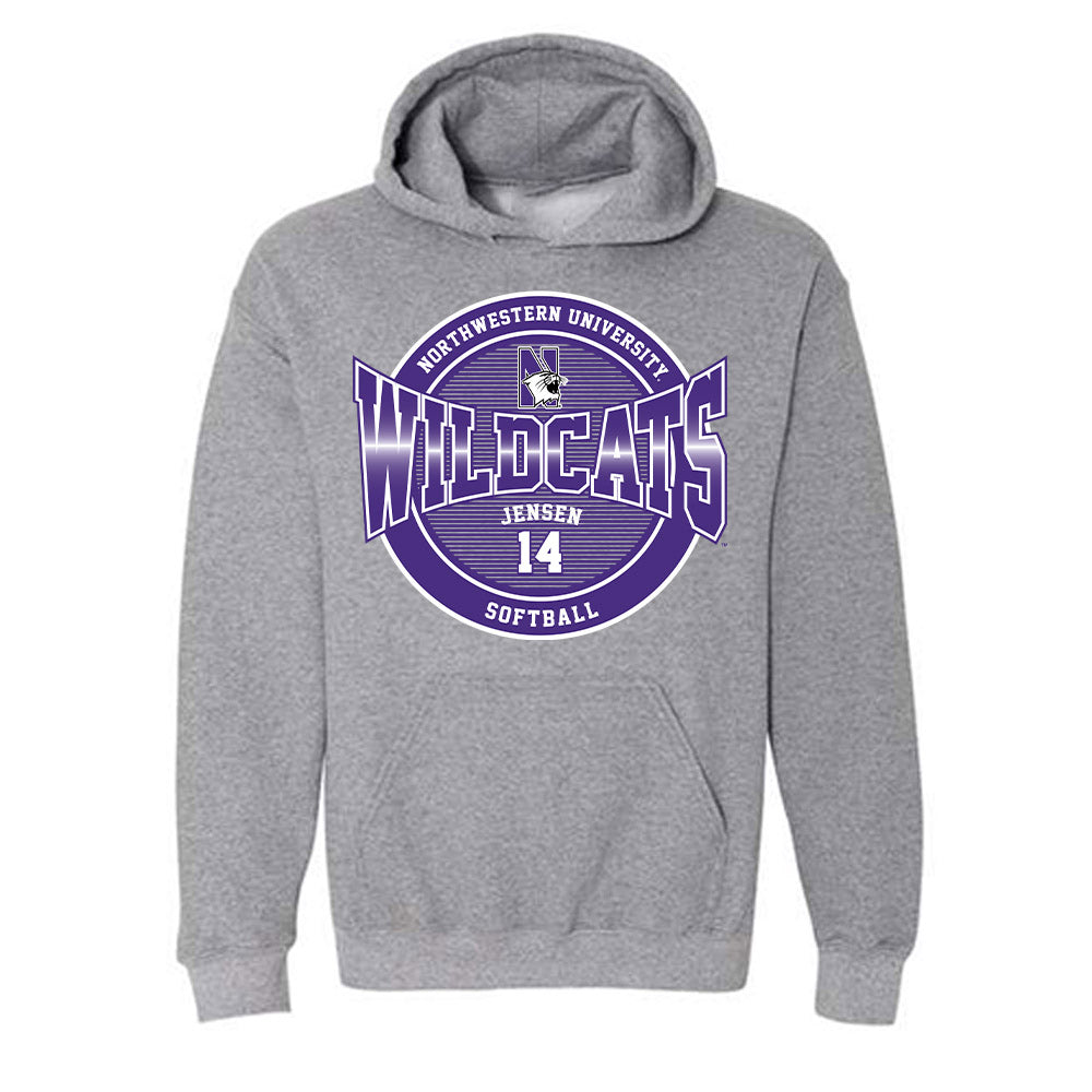 Northwestern - NCAA Softball : Kylee Jensen - Classic Fashion Shersey Hooded Sweatshirt-0