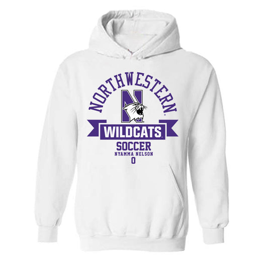 Northwestern - NCAA Women's Soccer : Nyamma Nelson - Classic Fashion Shersey Hooded Sweatshirt-0