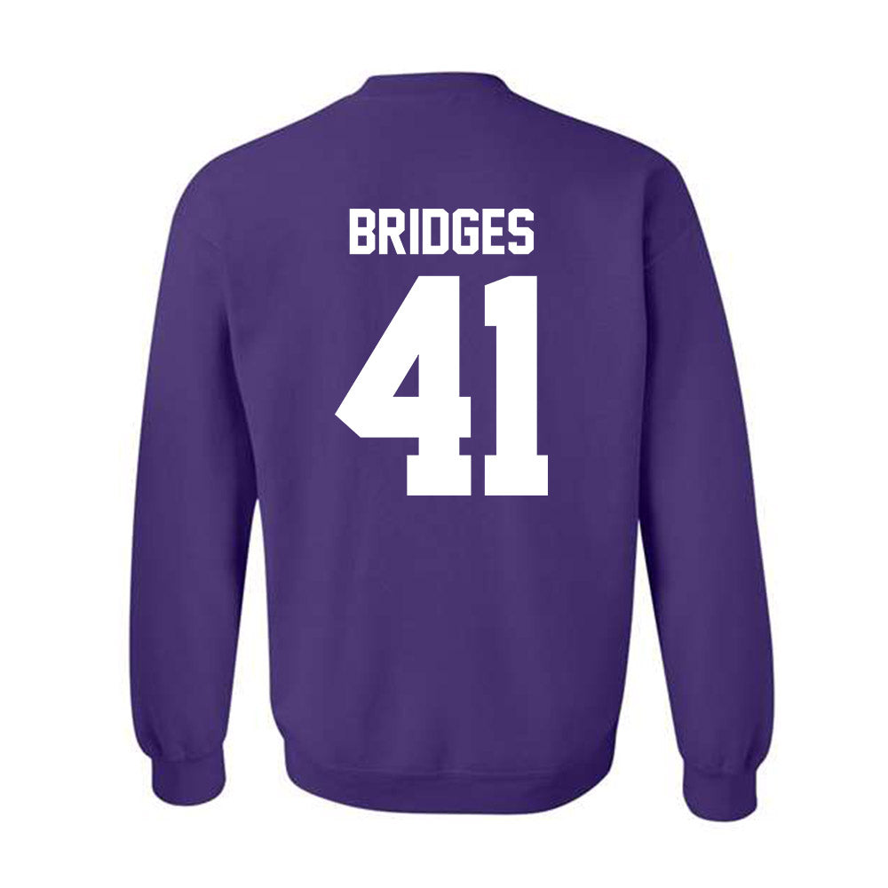 Northwestern - NCAA Baseball : Tommy Bridges - Crewneck Sweatshirt-1