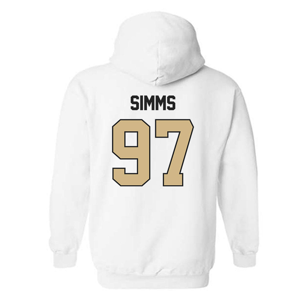Purdue - NCAA Football : Wisdom Simms - Classic Shersey Hooded Sweatshirt-1