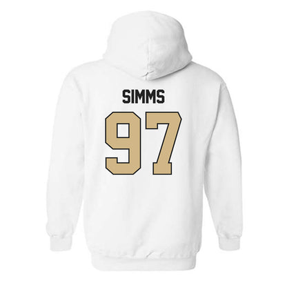 Purdue - NCAA Football : Wisdom Simms - Classic Shersey Hooded Sweatshirt-1