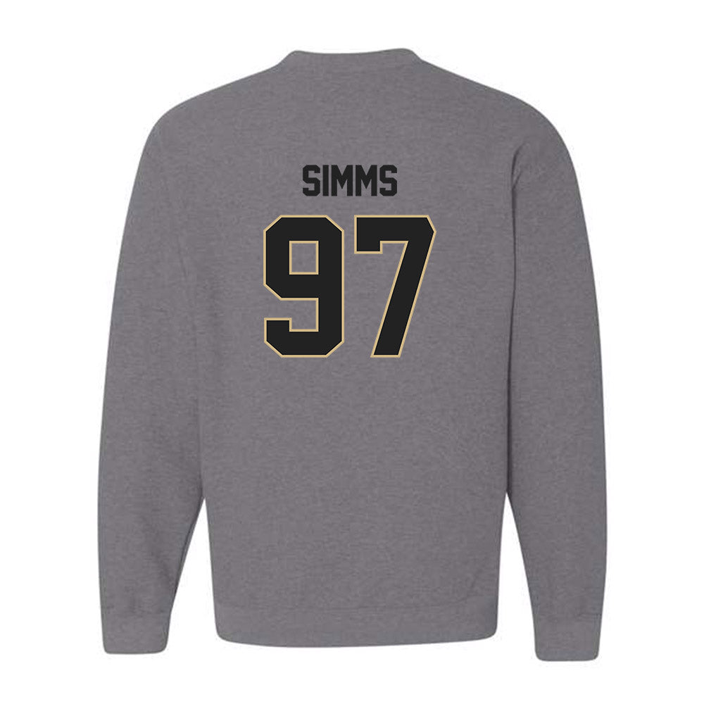 Purdue - NCAA Football : Wisdom Simms - Classic Shersey Crewneck Sweatshirt-1