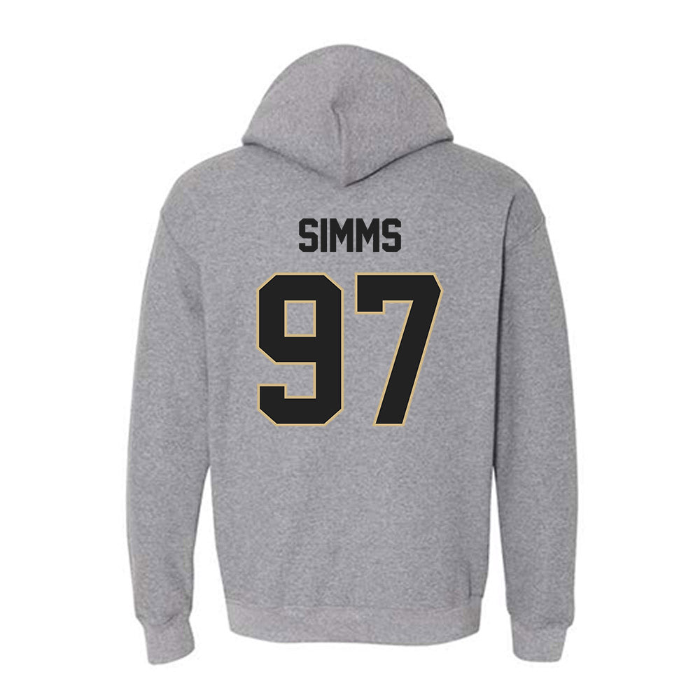 Purdue - NCAA Football : Wisdom Simms - Classic Shersey Hooded Sweatshirt-1