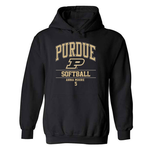 Purdue - NCAA Softball : Anna Moore - Classic Fashion Shersey Hooded Sweatshirt-0