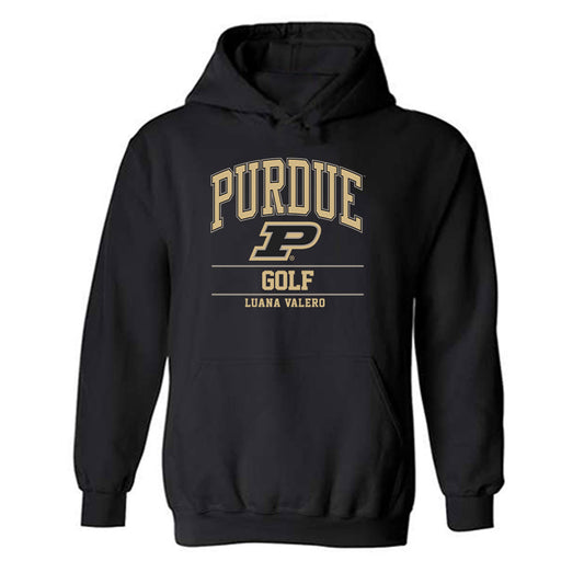 Purdue - NCAA Women's Golf : Luana Valero - Classic Fashion Shersey Hooded Sweatshirt-0
