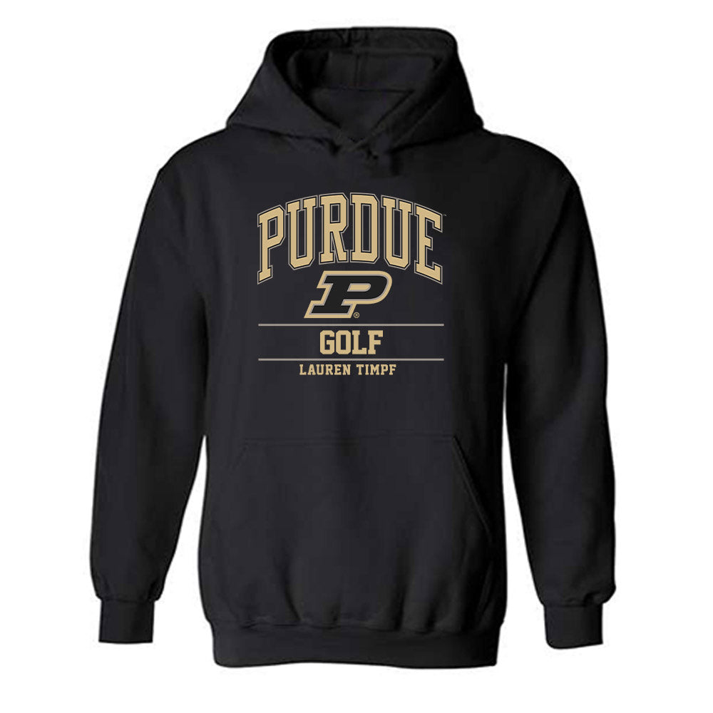 Purdue - NCAA Women's Golf : Lauren Timpf - Classic Fashion Shersey Hooded Sweatshirt-0