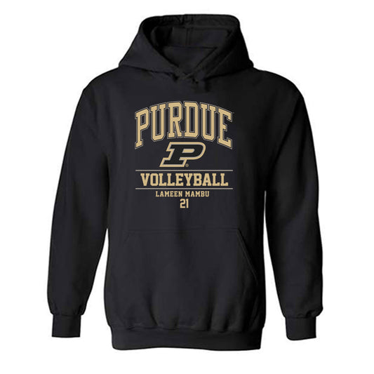 Purdue - NCAA Women's Volleyball : Lameen Mambu - Classic Fashion Shersey Hooded Sweatshirt-0