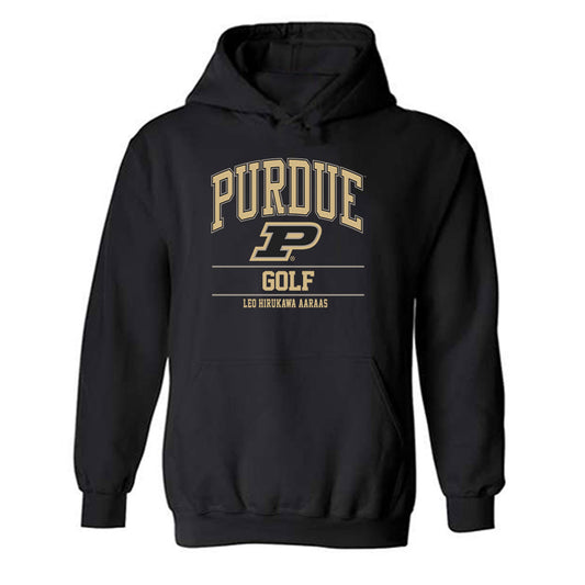 Purdue - NCAA Men's Golf : Leo Hirukawa Aaraas - Classic Fashion Shersey Hooded Sweatshirt-0