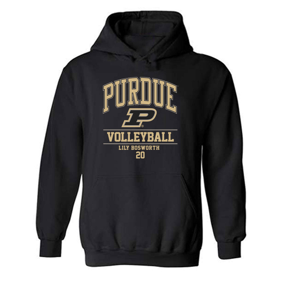 Purdue - NCAA Women's Volleyball : Lily Bosworth - Classic Fashion Shersey Hooded Sweatshirt-0