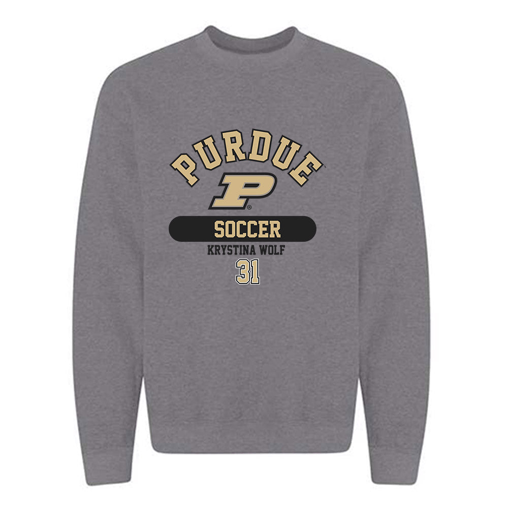 Purdue - NCAA Women's Soccer : Krystina Wolf - Classic Fashion Shersey Crewneck Sweatshirt-0
