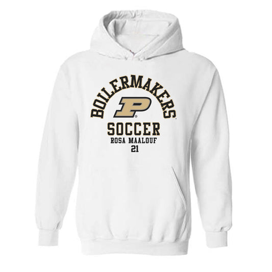 Purdue - NCAA Women's Soccer : Rosa Maalouf - Classic Fashion Shersey Hooded Sweatshirt-0