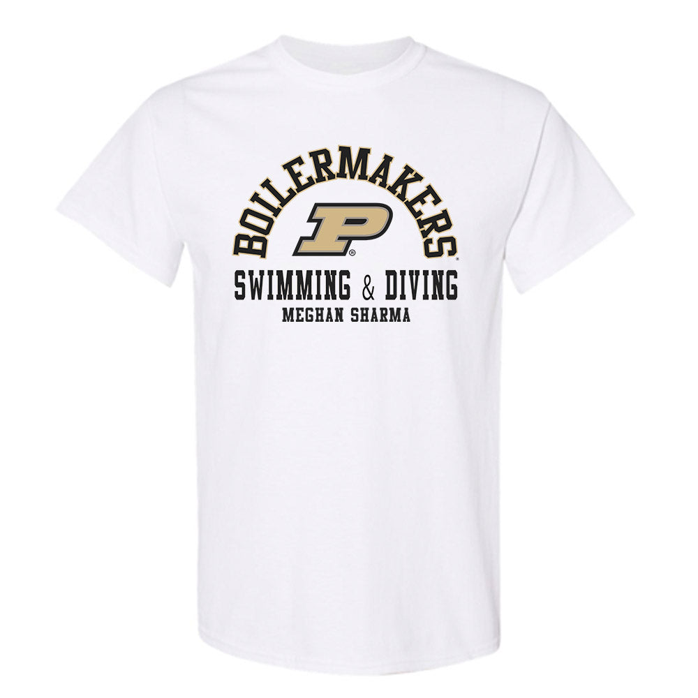Purdue - NCAA Women's Swimming & Diving : Meghan Sharma - Classic Fashion Shersey T-Shirt-0