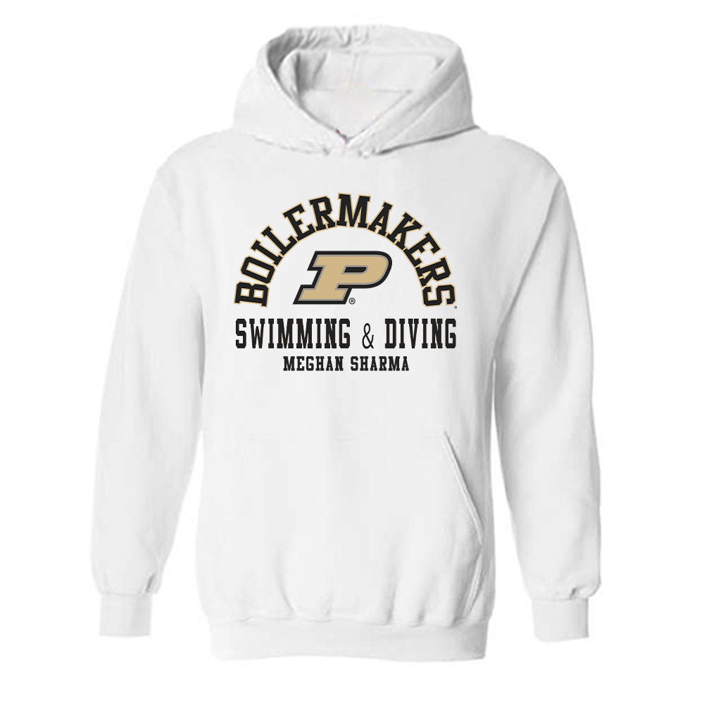 Purdue - NCAA Women's Swimming & Diving : Meghan Sharma - Classic Fashion Shersey Hooded Sweatshirt-0
