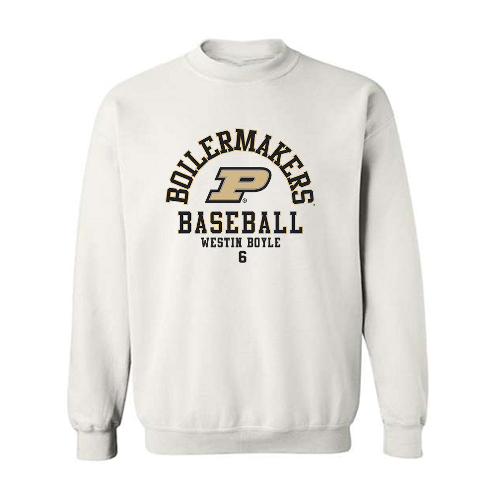 Purdue - NCAA Baseball : Westin Boyle - Classic Fashion Shersey Crewneck Sweatshirt-0