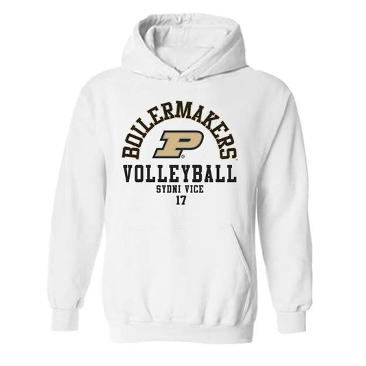 Purdue - NCAA Women's Volleyball : Sydni Vice - Classic Fashion Shersey Hooded Sweatshirt-0