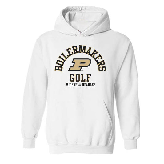 Purdue - NCAA Women's Golf : Michaela Headlee - Classic Fashion Shersey Hooded Sweatshirt-0
