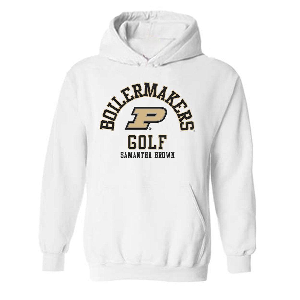 Purdue - NCAA Women's Golf : Samantha Brown - Classic Fashion Shersey Hooded Sweatshirt-0