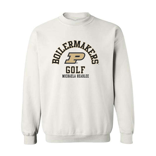 Purdue - NCAA Women's Golf : Michaela Headlee - Classic Fashion Shersey Crewneck Sweatshirt-0