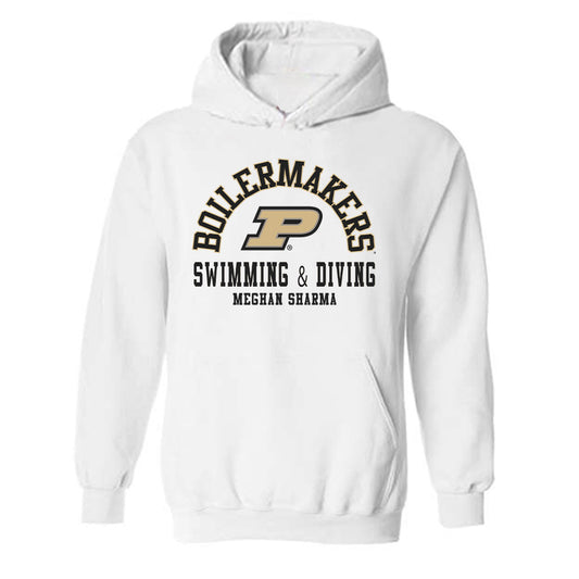 Purdue - NCAA Women's Swimming & Diving : Meghan Sharma - Classic Fashion Shersey Hooded Sweatshirt-0