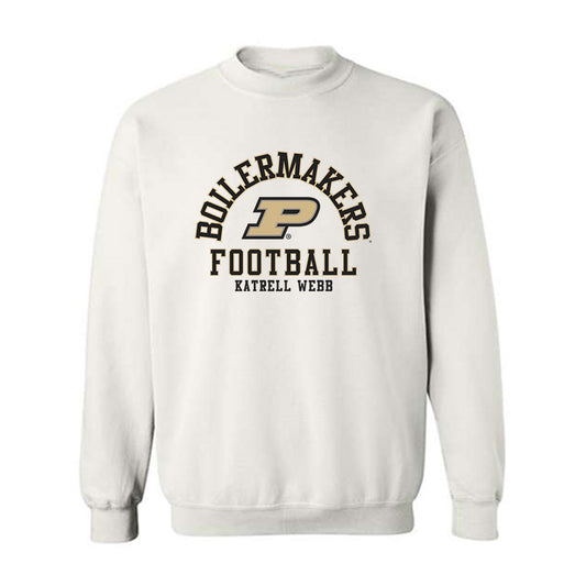 Purdue - NCAA Football : Katrell Webb - Classic Fashion Shersey Crewneck Sweatshirt-0