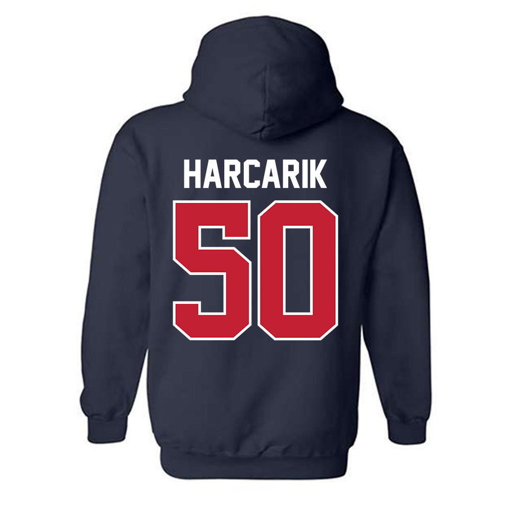 St. Johns - NCAA Men's Lacrosse : Jackson Harcarik - Classic Shersey Hooded Sweatshirt-1