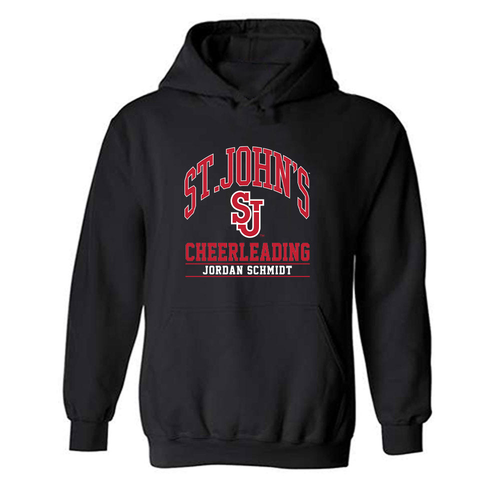 St. Johns - NCAA Cheerleading : Jordan Schmidt - Classic Fashion Shersey Hooded Sweatshirt-0