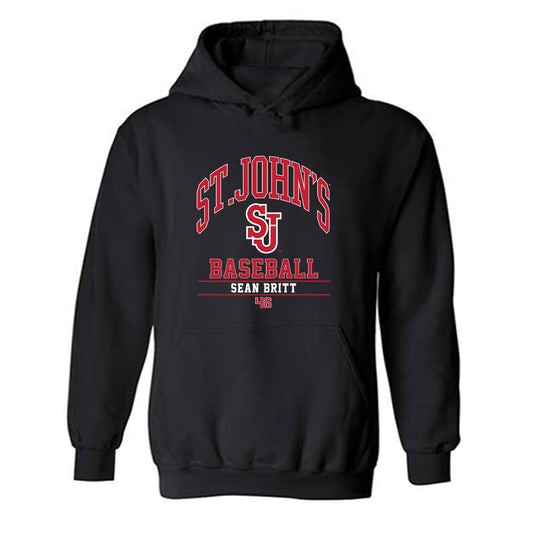 St. Johns - NCAA Baseball : Sean Britt - Classic Fashion Shersey Hooded Sweatshirt-0