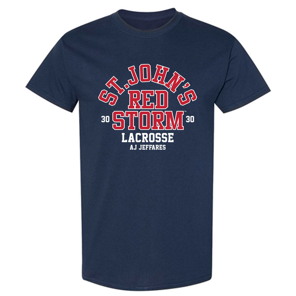 St. Johns - NCAA Men's Lacrosse : AJ Jeffares - Classic Fashion Shersey T-Shirt-0