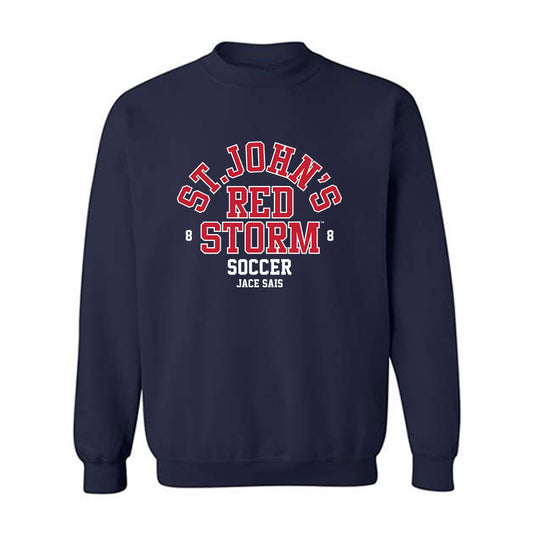 St. Johns - NCAA Men's Soccer : Jace Sais - Classic Fashion Shersey Crewneck Sweatshirt-0