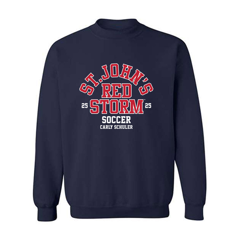 St. Johns - NCAA Women's Soccer : Carly Schuler - Classic Fashion Shersey Crewneck Sweatshirt-0