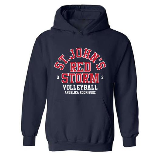 St. Johns - NCAA Women's Volleyball : Angelica Rodriguez - Classic Fashion Shersey Hooded Sweatshirt-0