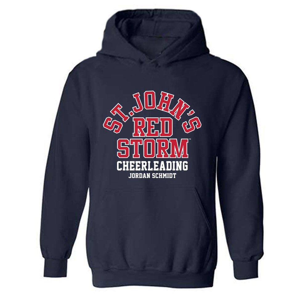 St. Johns - NCAA Cheerleading : Jordan Schmidt - Classic Fashion Shersey Hooded Sweatshirt-0
