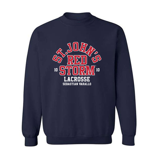 St. Johns - NCAA Men's Lacrosse : Sebastian Varallo - Classic Fashion Shersey Crewneck Sweatshirt-0