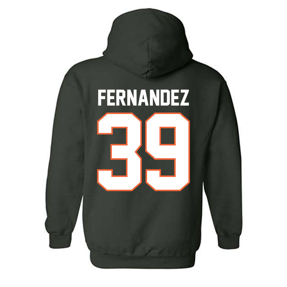 Miami - NCAA Baseball : Michael Fernandez - Classic Shersey Hooded Sweatshirt-1