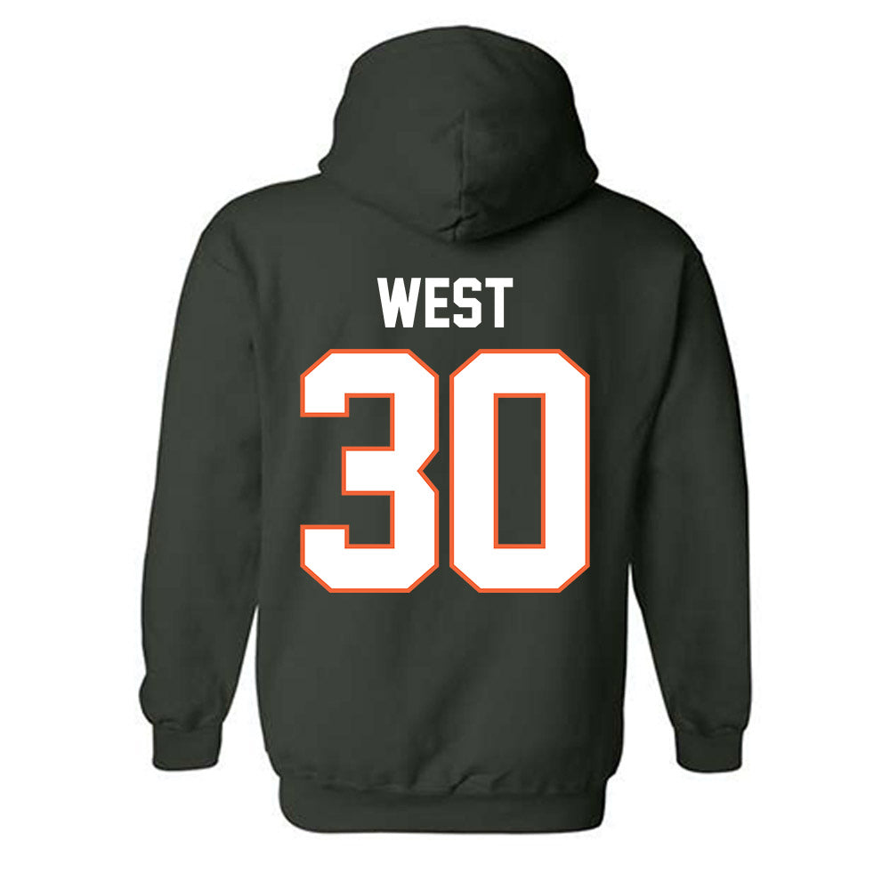 Miami - NCAA Baseball : Brylan West - Classic Shersey Hooded Sweatshirt-1