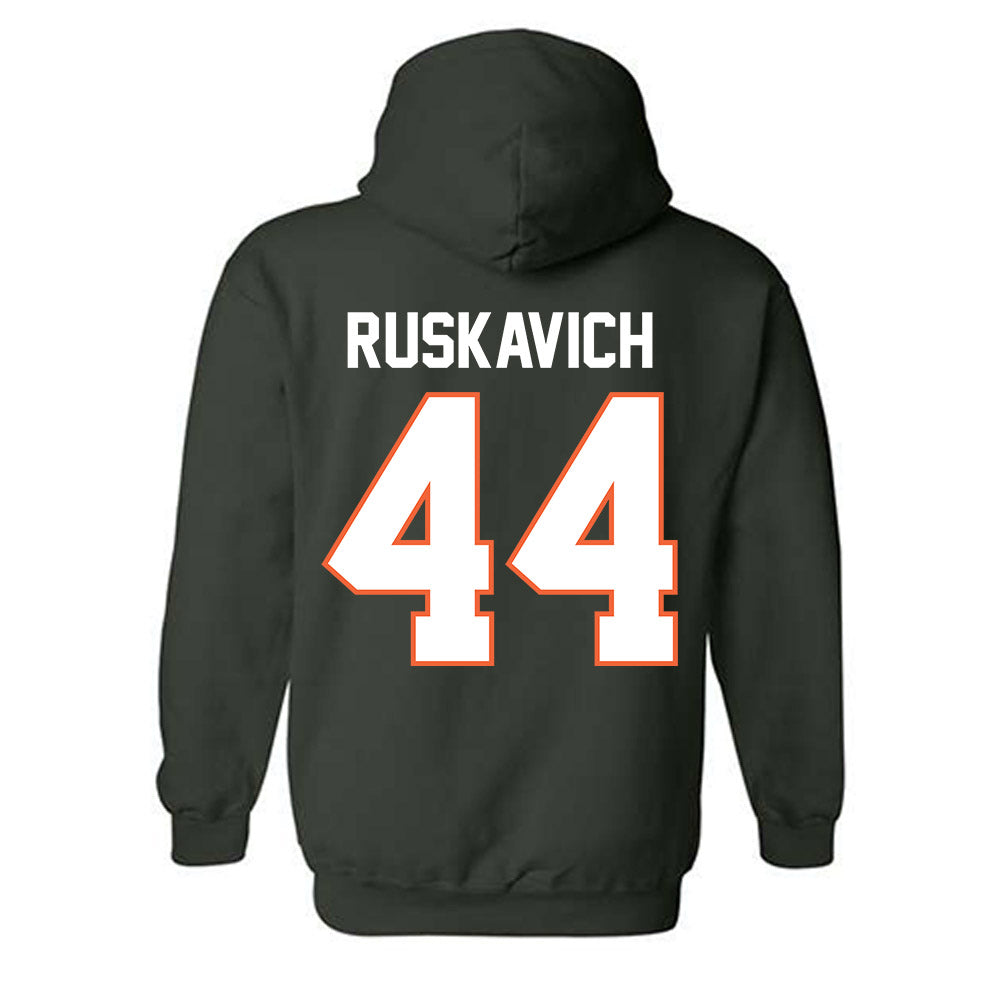 Miami - NCAA Football : Owen Ruskavich - Classic Shersey Hooded Sweatshirt-1