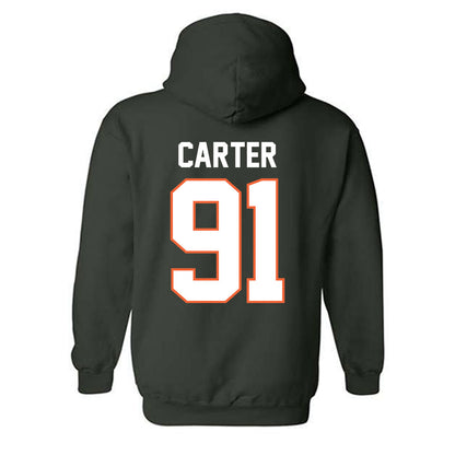 Miami - NCAA Football : Jarquez Carter - Classic Shersey Hooded Sweatshirt-1