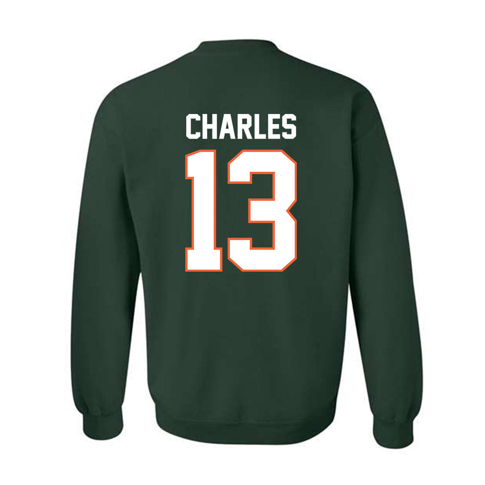 Miami - NCAA Football : Asharri Charles - Classic Shersey Crewneck Sweatshirt-1
