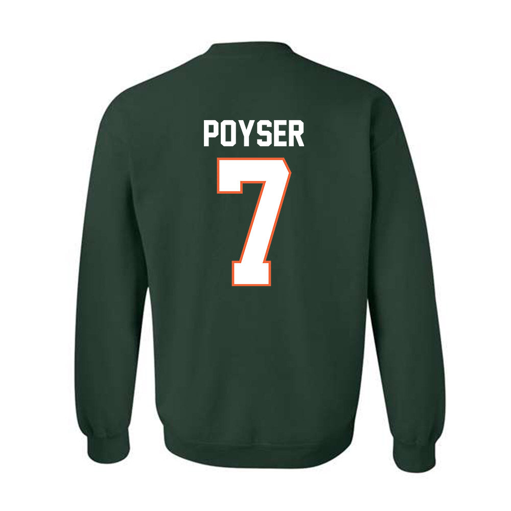 Miami - NCAA Football : Zechariah Poyser - Classic Shersey Crewneck Sweatshirt-1