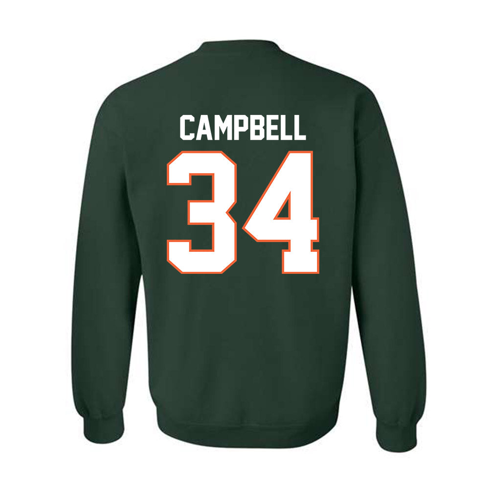 Miami - NCAA Football : Jordan Campbell - Classic Shersey Crewneck Sweatshirt-1