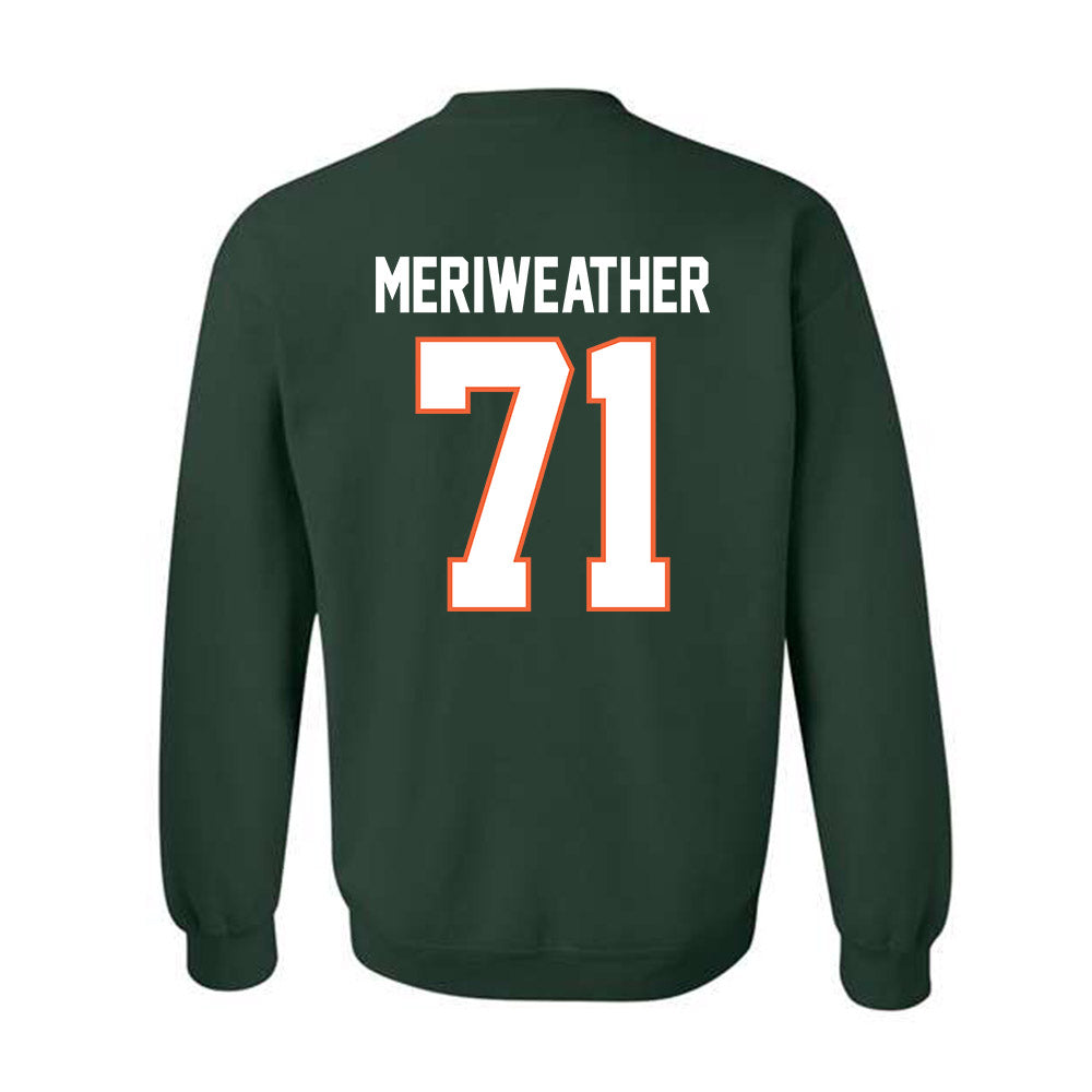 Miami - NCAA Football : Jamal Meriweather - Classic Shersey Crewneck Sweatshirt-1