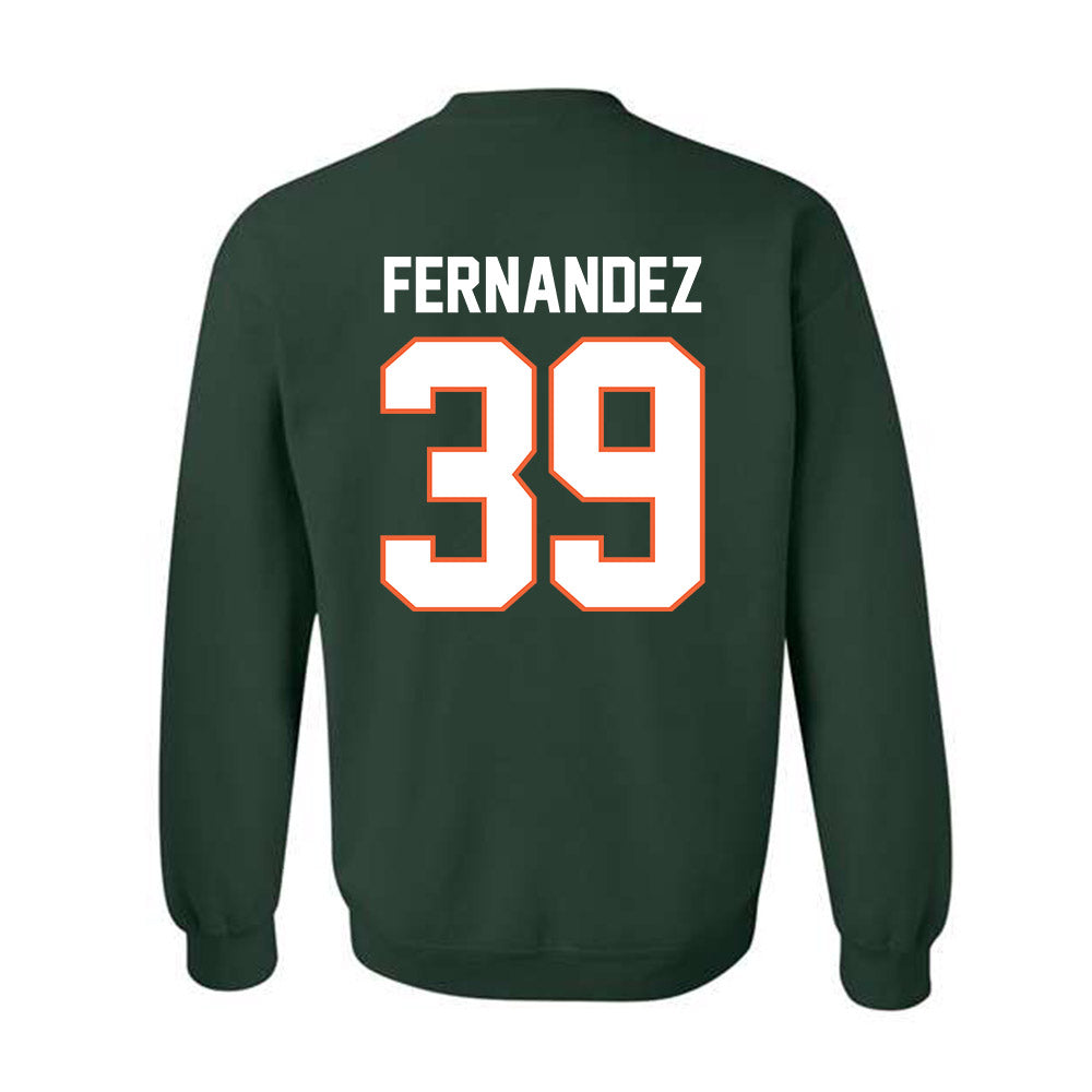 Miami - NCAA Baseball : Michael Fernandez - Classic Shersey Crewneck Sweatshirt-1