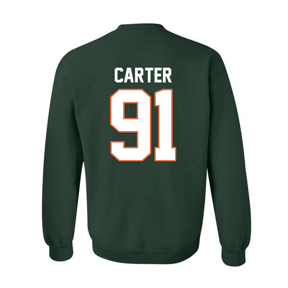 Miami - NCAA Football : Jarquez Carter - Classic Shersey Crewneck Sweatshirt-1
