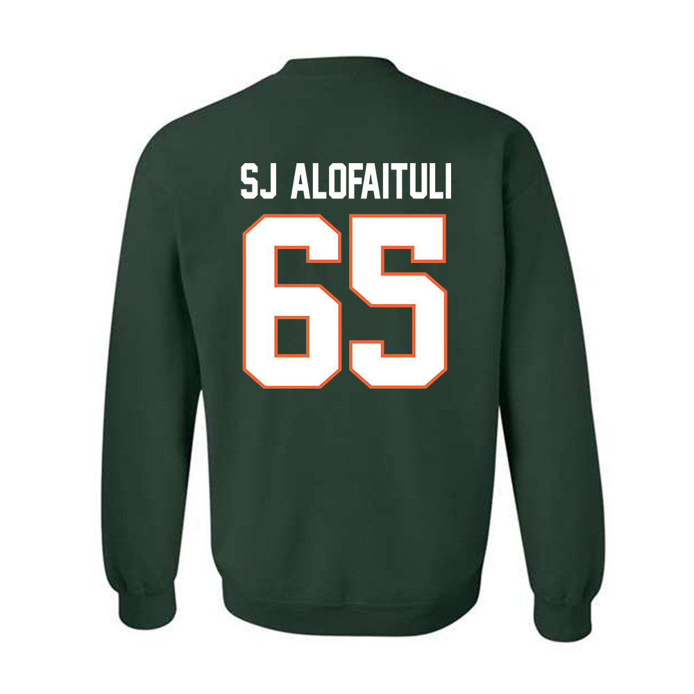 Miami - NCAA Football : Seuseu "SJ" Alofaituli - Classic Shersey Crewneck Sweatshirt-1